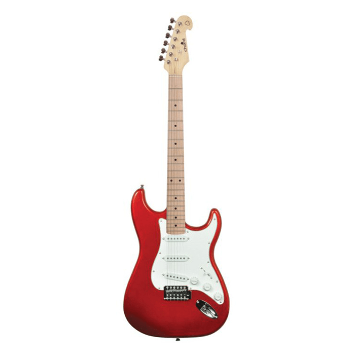 Chord CAL63M-Mrd Metallic Red Strat With Maple Neck