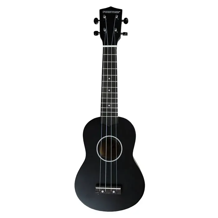 Pure Tone Soprano Ukulele Black With Book PTN101422