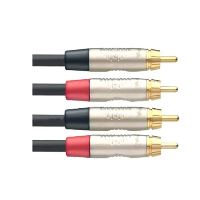 Stagg 1M/3FT Twin CBL RCAm-RCAm DLX