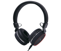 Avlink PH10-BLK Wired Headphones Black/Red