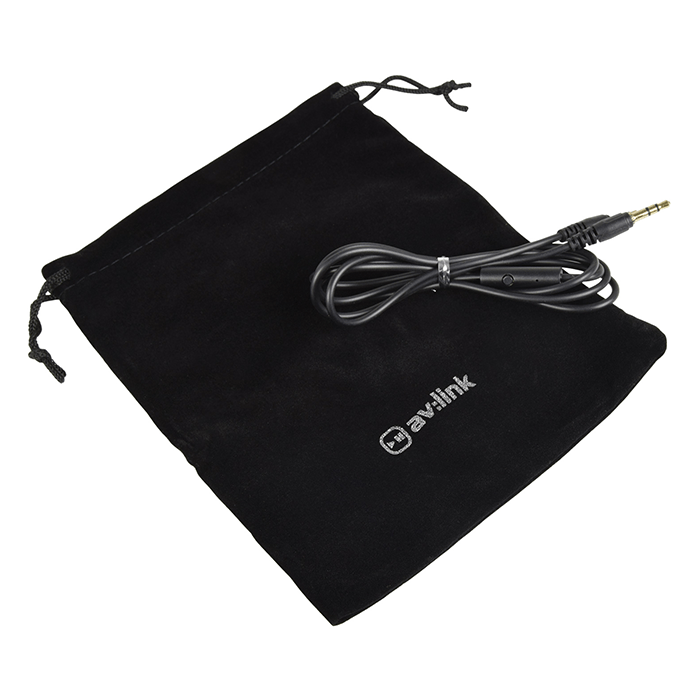 Avlink PH10-BLK Wired Headphones Black/Red