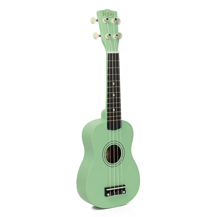 Korala Ukulele, Soprano,Green, with Guitar Machine Heads