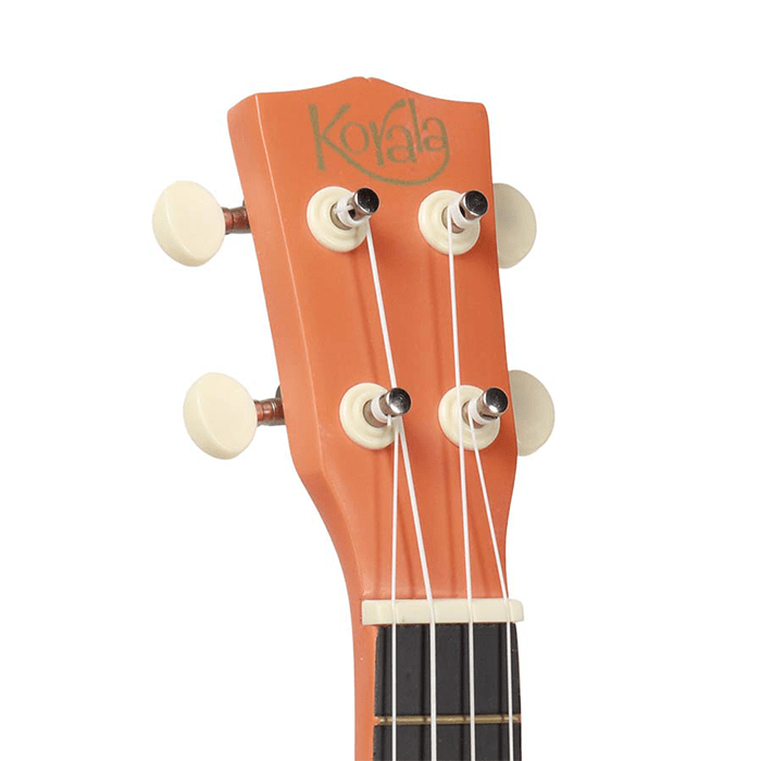 Korala Ukulele, Soprano, Orange, with Guitar Machine Heads