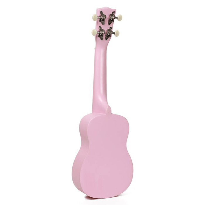 Korala Ukulele, Soprano, Pink, with Guitar Machine Heads