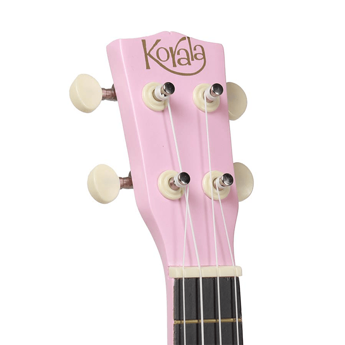 Korala Ukulele, Soprano, Pink, with Guitar Machine Heads