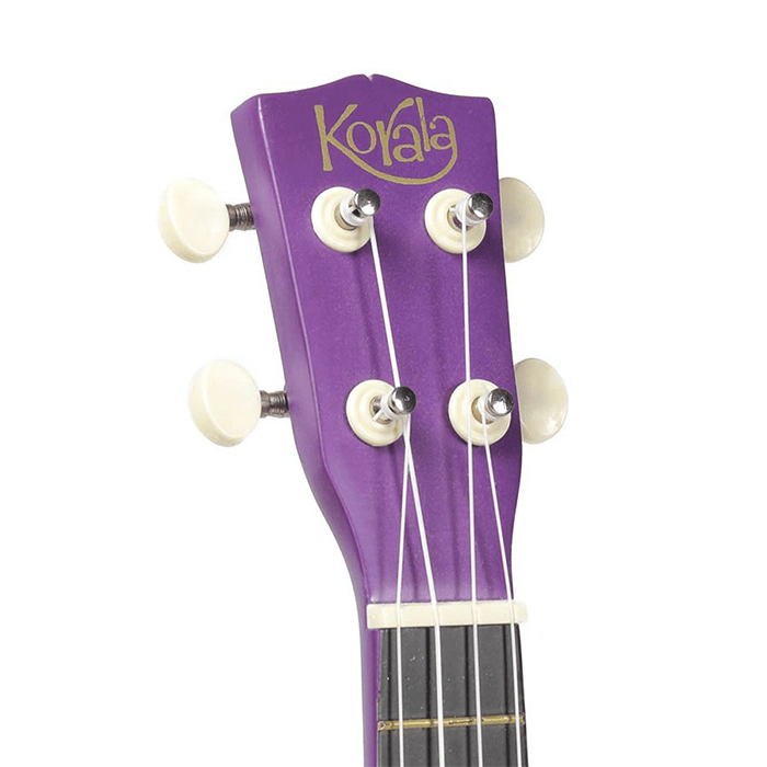 Korala Ukulele, Soprano, Purple, with Guitar Machine Heads