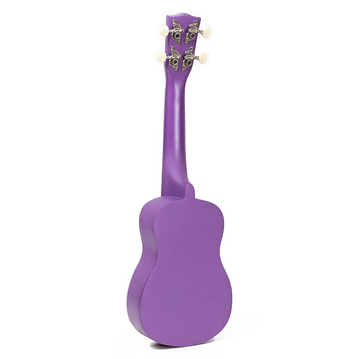 Korala Ukulele, Soprano, Purple, with Guitar Machine Heads
