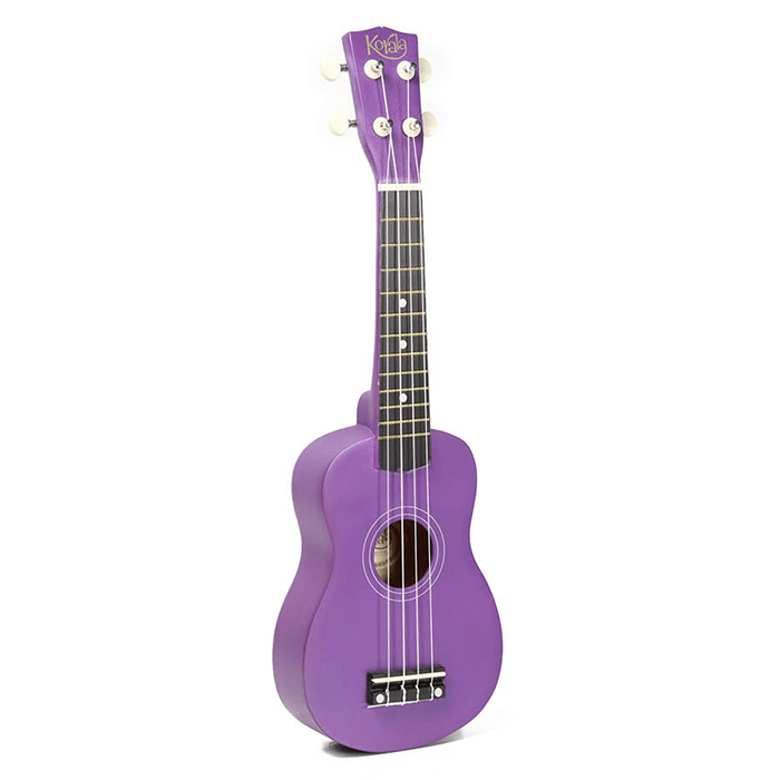 Korala Ukulele, Soprano, Purple, with Guitar Machine Heads