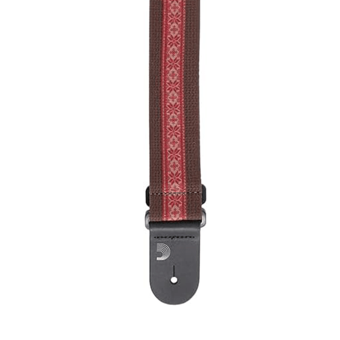 D'Addario Deluxe Cotton Guitar Strap Brown