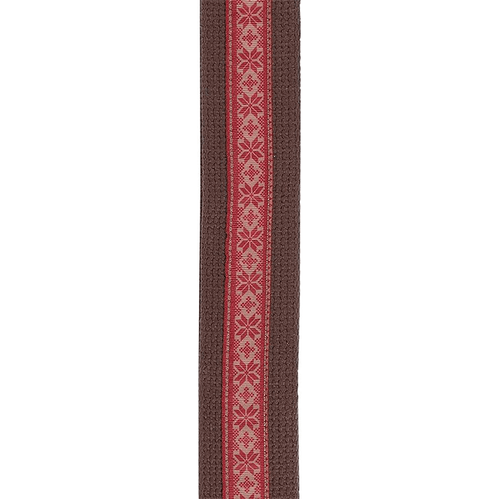 D'Addario Deluxe Cotton Guitar Strap Brown