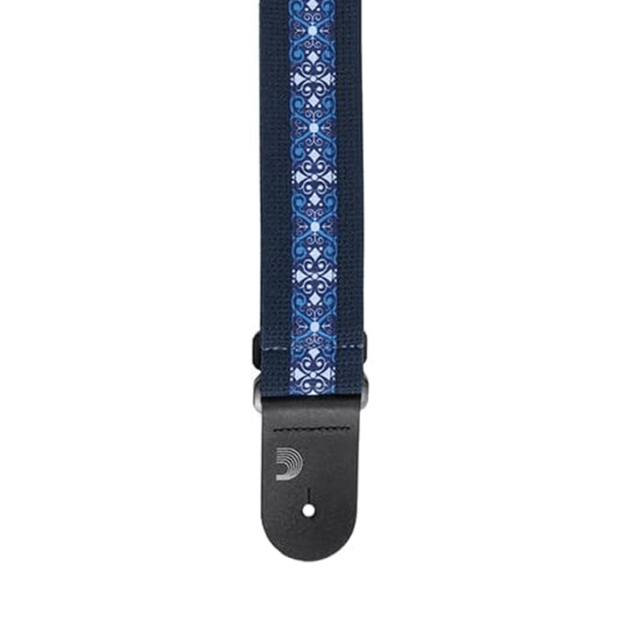 D'Addario Deluxe Cotton Guitar Strap Blue