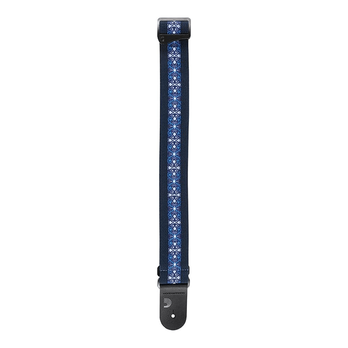 D'Addario Deluxe Cotton Guitar Strap Blue