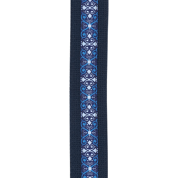 D'Addario Deluxe Cotton Guitar Strap Blue