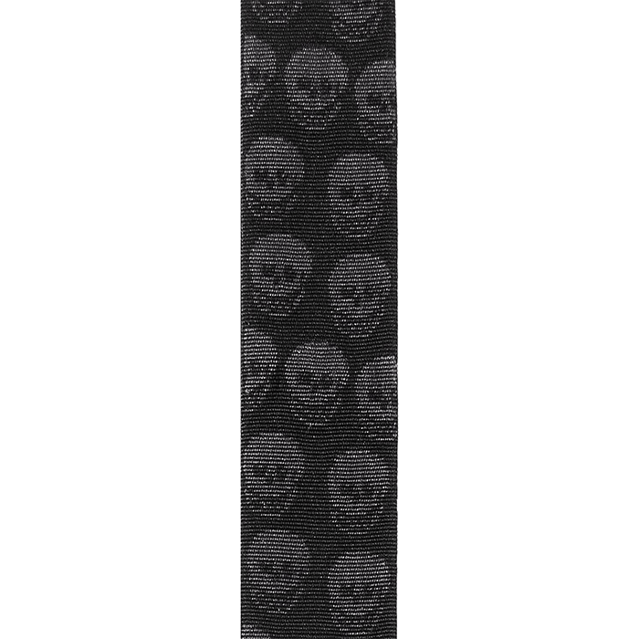 D'Addario Woven Guitar Strap Skulls Black Tubular