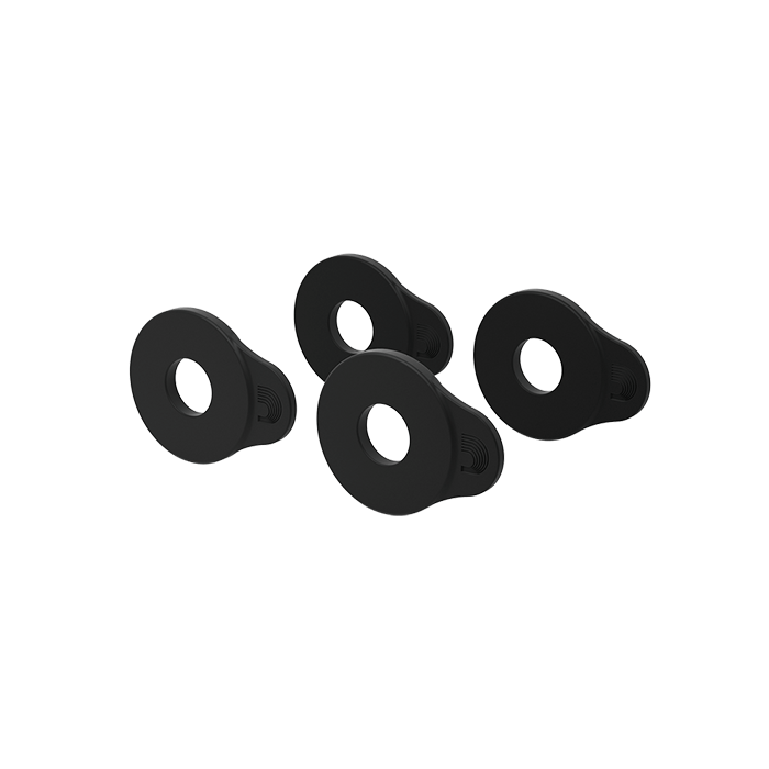 D'Addario Flex lock Strap Block 4Pk Black