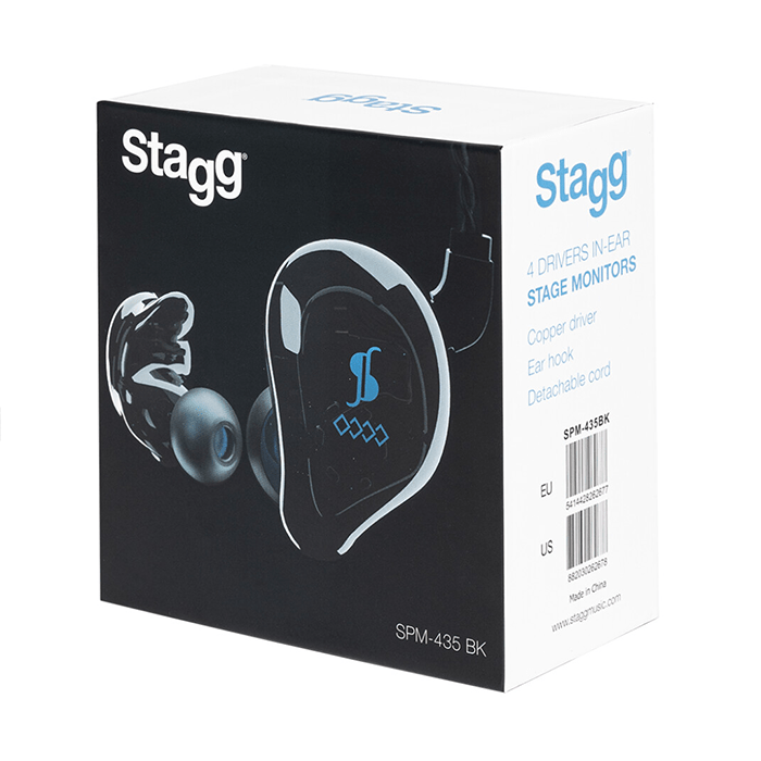 Stagg 4-Drive In-Ear Monitor Black