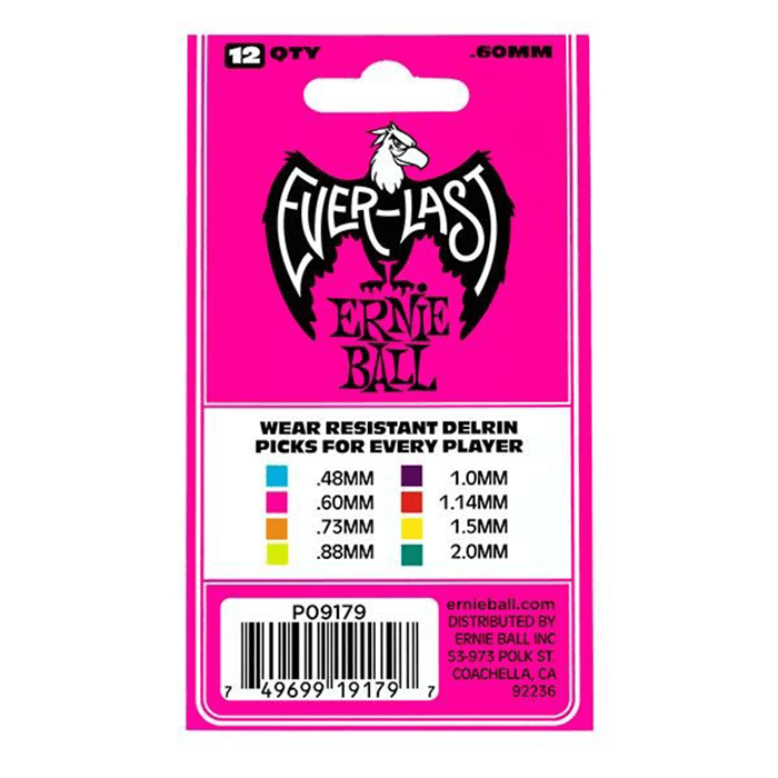 Ernie Ball Everlast Picks .60 Pink