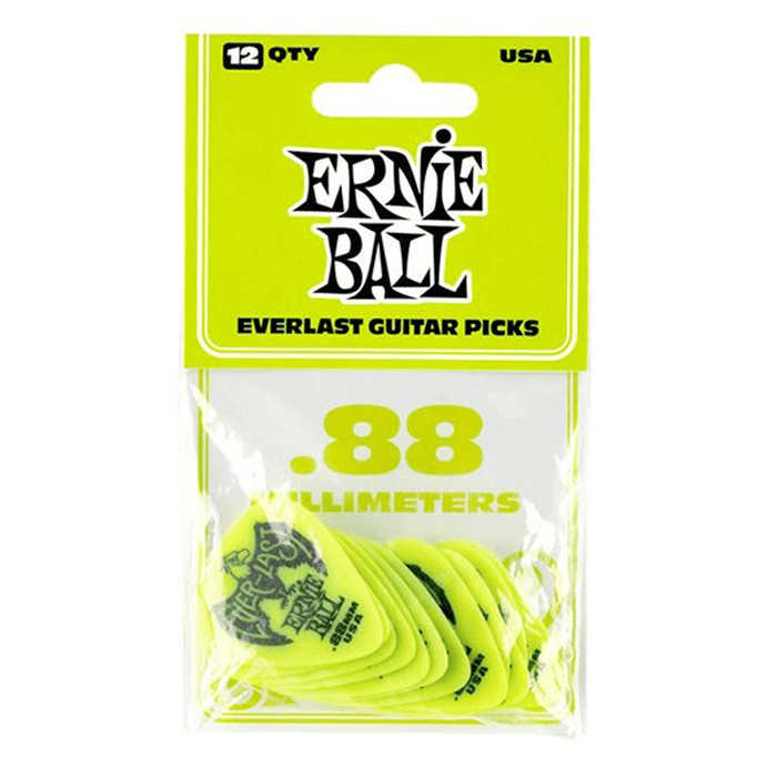 Ernie Ball Everlast Picks .88mm Green