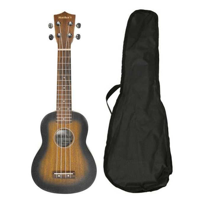 Aria Maikai Soprano Ukulele with Bag Brown Sunburst