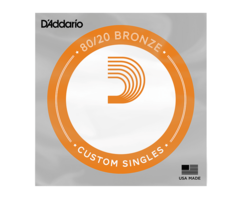 D'Addario DBW21 80-20 Single Acoustic Guitar String Phosphor Bronze