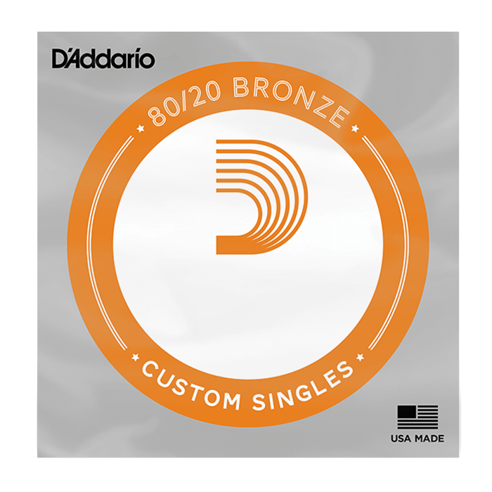 D'Addario DBW21 80-20 Single Acoustic Guitar String Phosphor Bronze
