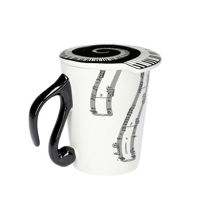 Mug And Lid (Vertical Music Staves)