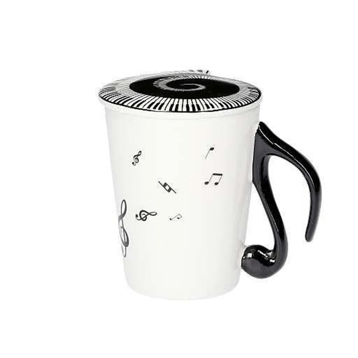 Mug And Lid (Vertical Music Staves)