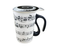 Mug And Lid (Horizontal Music Staves)