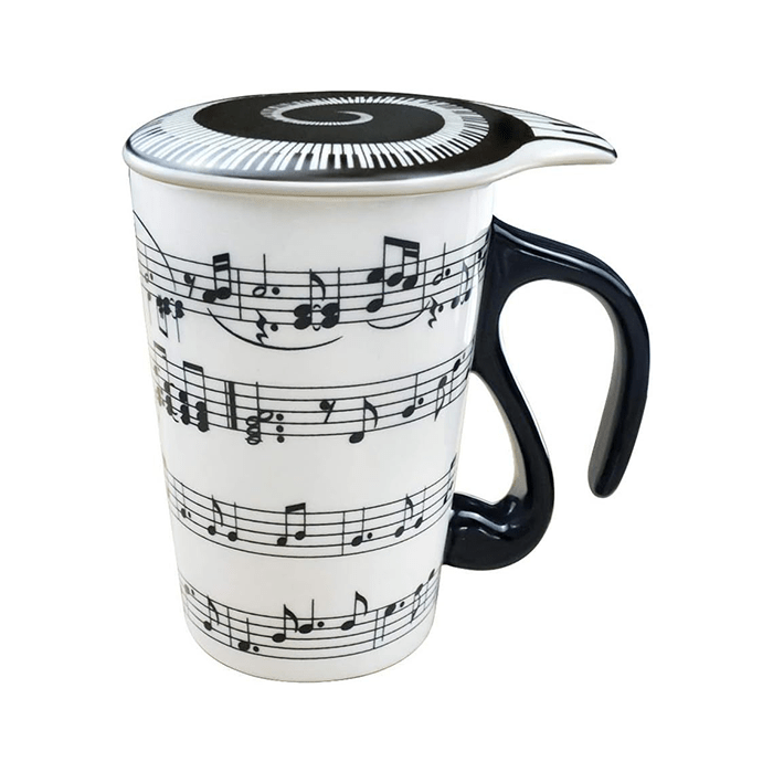 Mug And Lid (Horizontal Music Staves)
