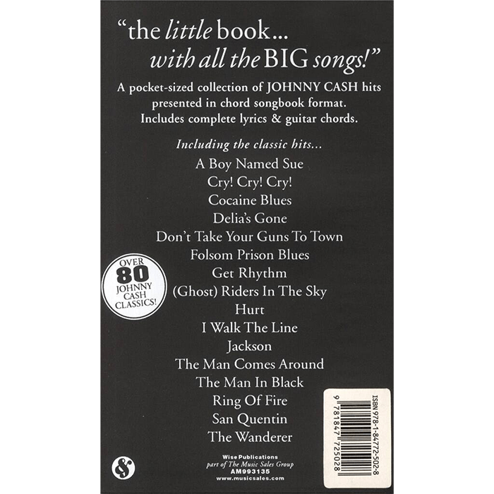 The Little Black Songbook Johnny Cash Lyrics & Chords