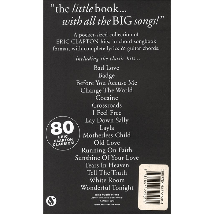 The Little Black Songbook Eric Clapton Lyrics & Chords