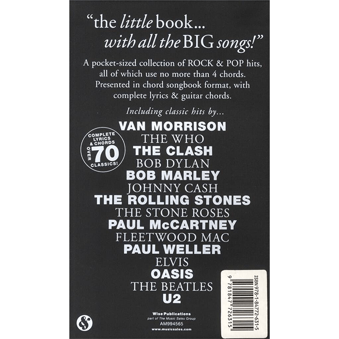 The Little Black Songbook Of 4-Chord Songs Lyrics & Chords