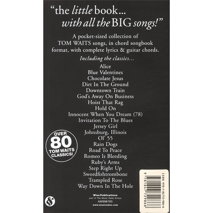 The Little Black Songbook Tom Waits Lyrics & Chords