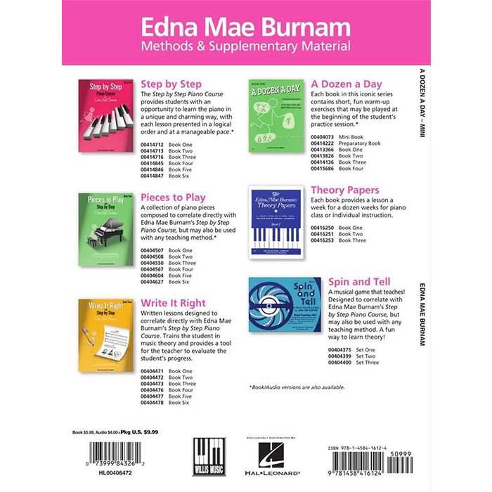 A Dozen a Day Mini Book: Book/Online audio