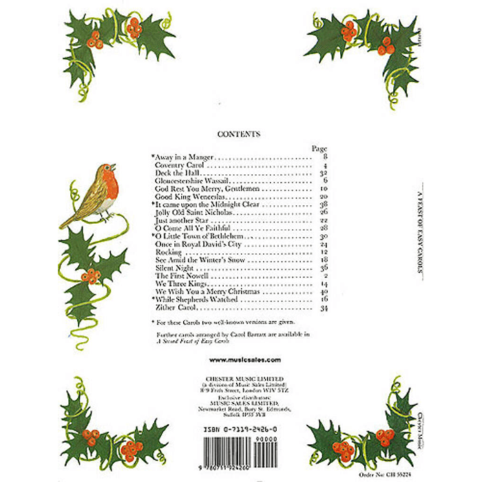 A Feast Of Easy Carols Easy Piano