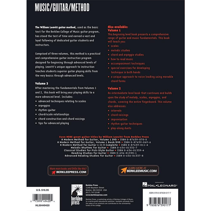 A Modern Method For Guitar  Volume 3