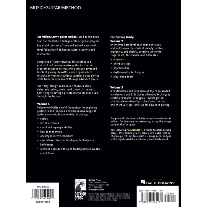 A Modern Method for Guitar -  Volume 1