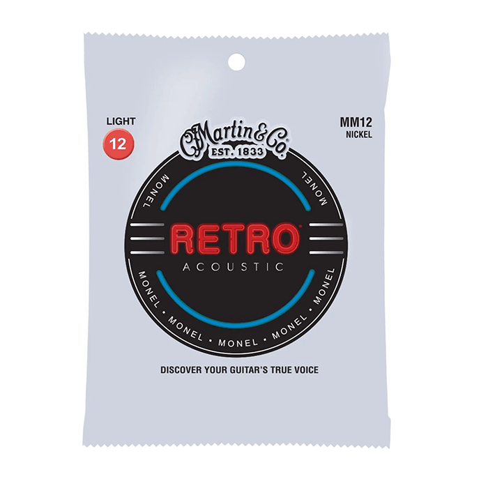 Martin Retro Monel Light MM12  Acoustic Guitar Strings Bluegrass