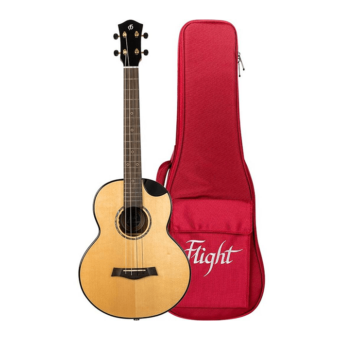 Flight Aurora Solid Top Baritone Electro Ukulele - Nat
