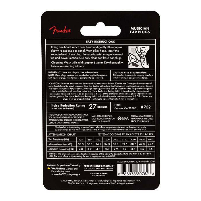 Fender Musician Series Silicone Ear Plugs