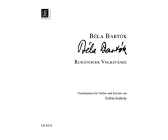 Bartok Romanian Folk Dances Violin