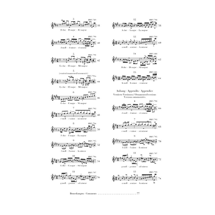 Bach: Inventions and Sinfonias BWV 772-801 (Henle Urtext)