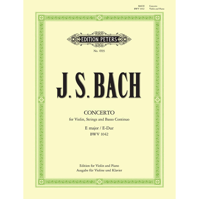 Bach: Violin Concerto No. 2 in E major BWV 1042 (Edition Peters)