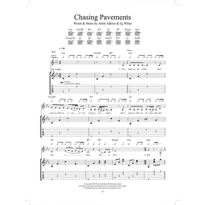 AM1003904 Adele For Guitar