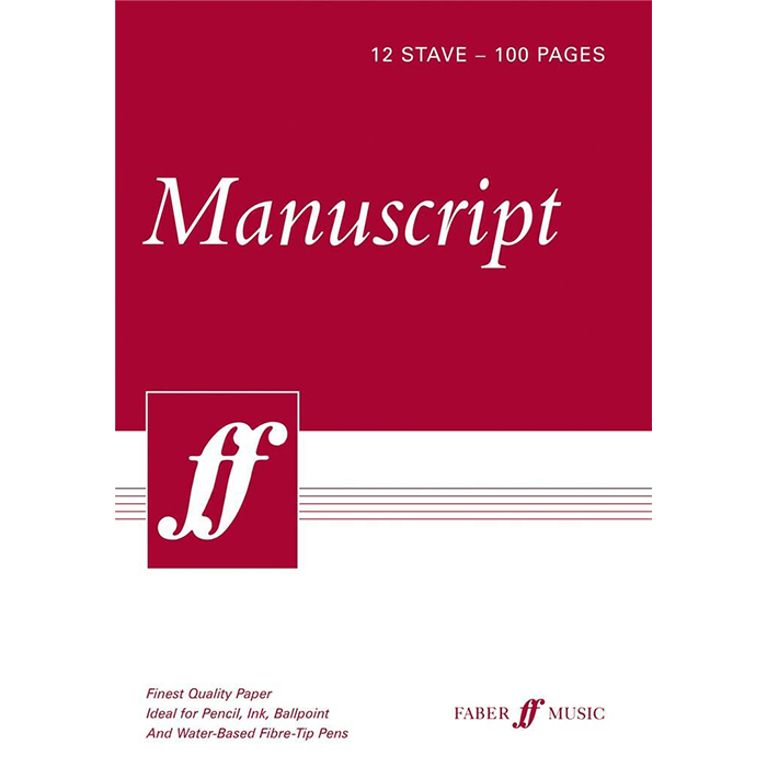 100-page A4 Manuscript Pad, 12-Stave