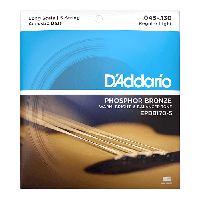 D'Addario Set Acoustic Bass PB 45-100 5 Strings
