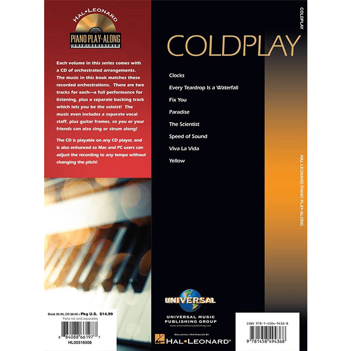 Coldplay Piano Play-Along