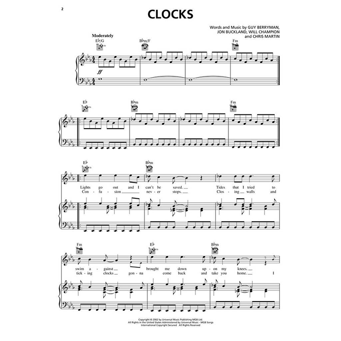 Coldplay Piano Play-Along