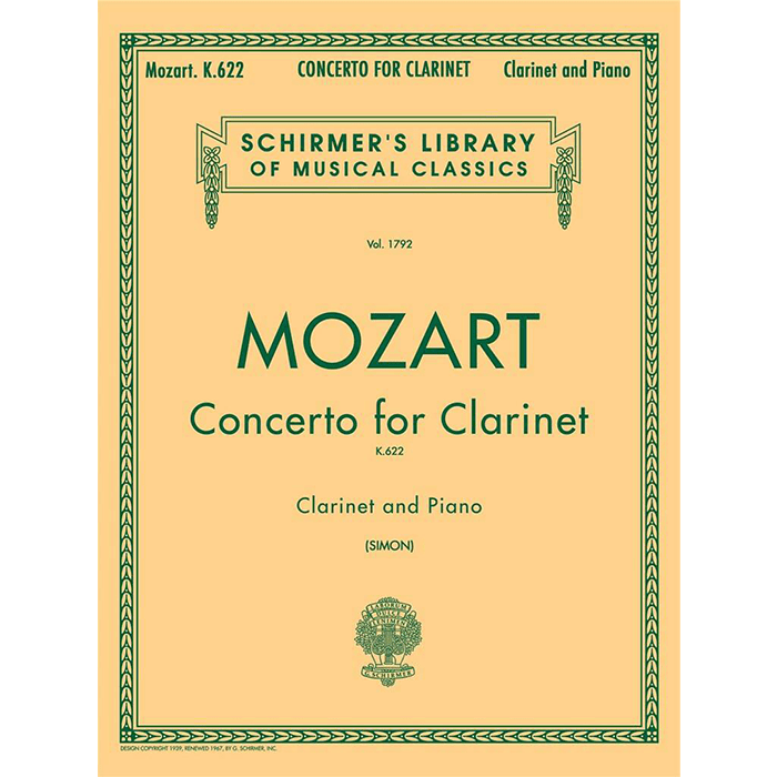 Clarinet Concerto K.622 (Clarinet/Piano)