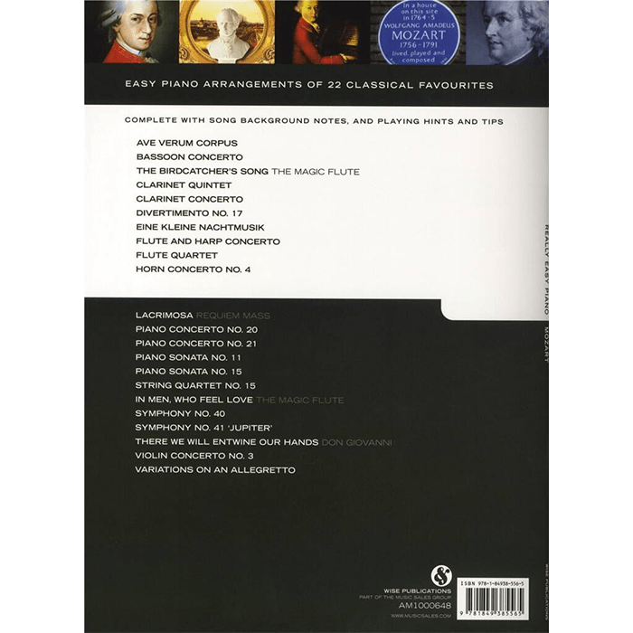 Really Easy Piano Mozart 22 Classical Favourites